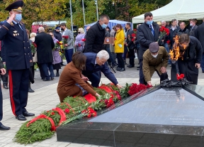 1 октября на мемориале танкистам-первогвардейцам в Мценском районе состоялось перезахоронение останков советских бойцов